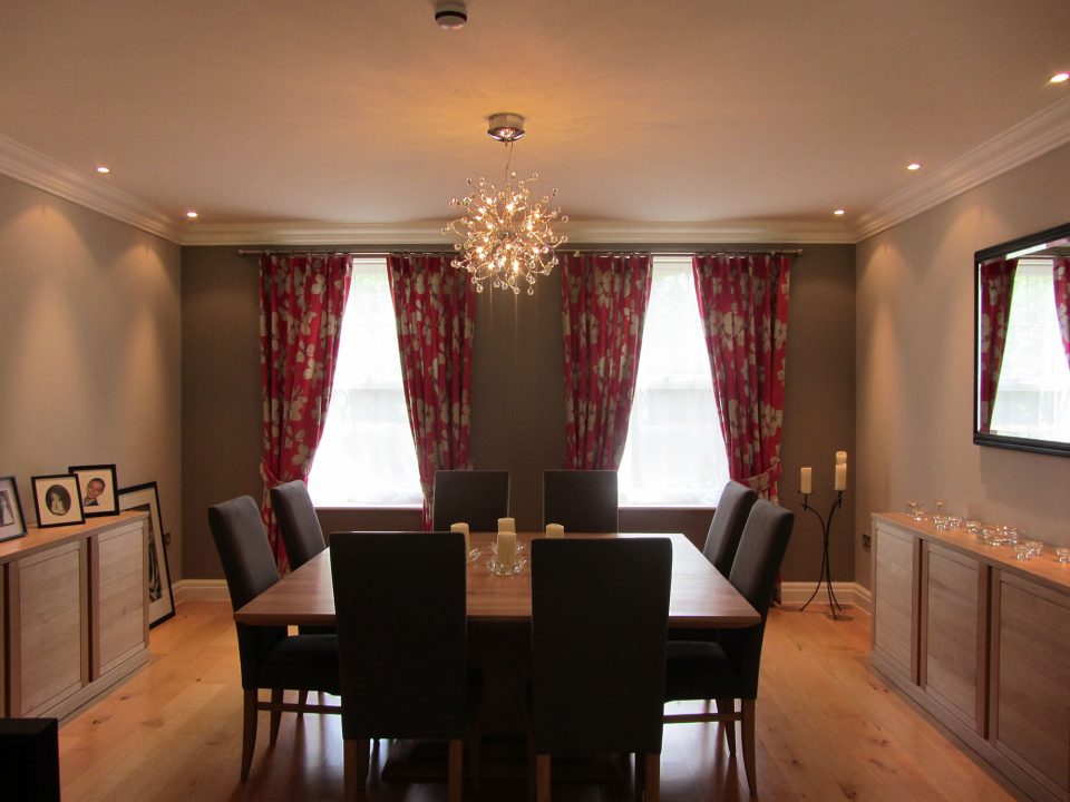 Dining room area for a house in Cobham designed by Alison Morton Interiors